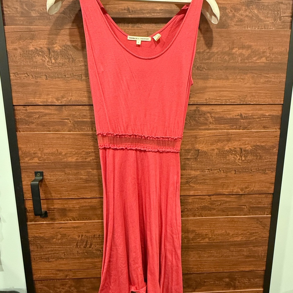 Coral Sleeveless Dress